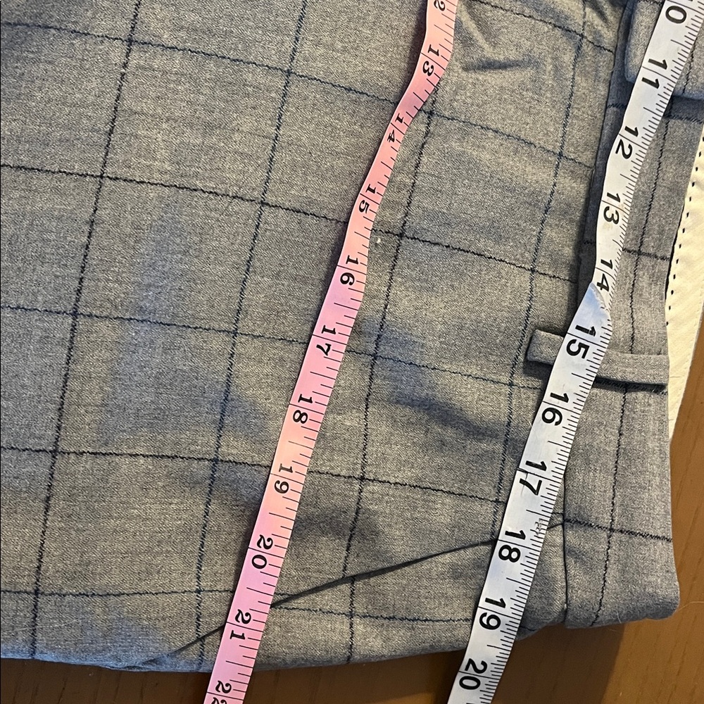 TALBOTS Windsor Gray Italian Plaid Trousers Pants 99% Wool 1% Spandex Size 14 - Picture 14 of 16